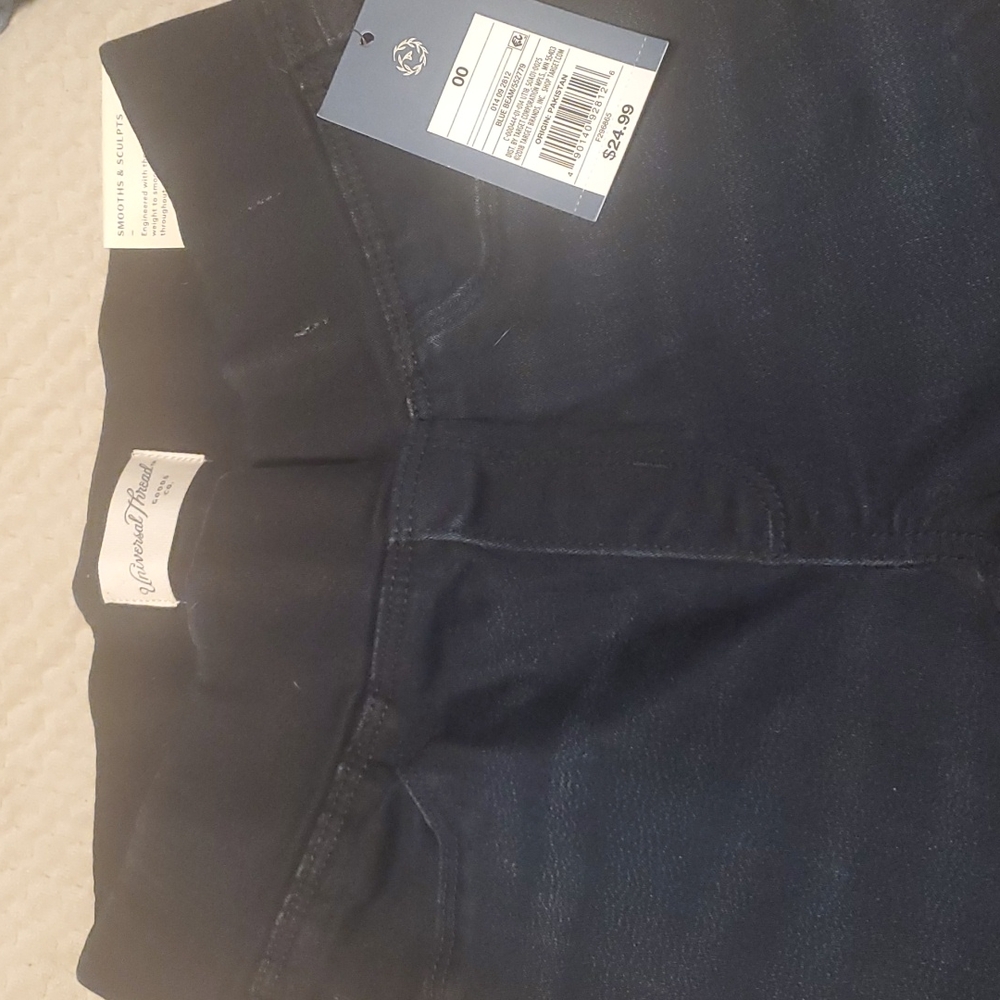 Indigo jeans high rise pull on jegging